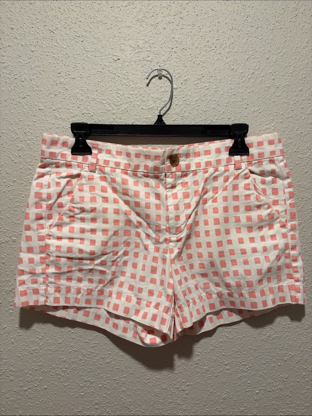 GAP Pink and White Checked Cotton Shorts